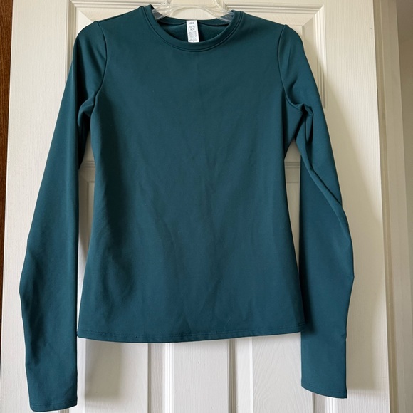 ALO Yoga Airbrush Winter Warm Nocturne Long Sleeve Top Base Layer Green Size XS - Picture 1 of 14